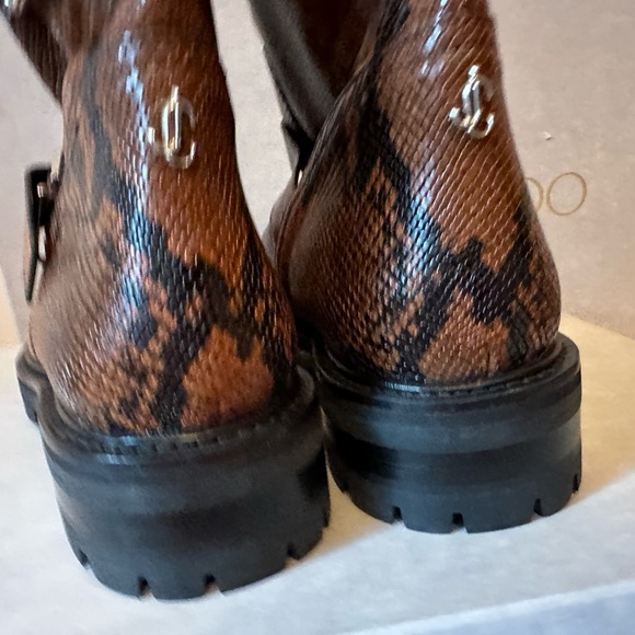 Jimmy choo snake-effect leather ankle boots (NEW) - Picture 11 of 15